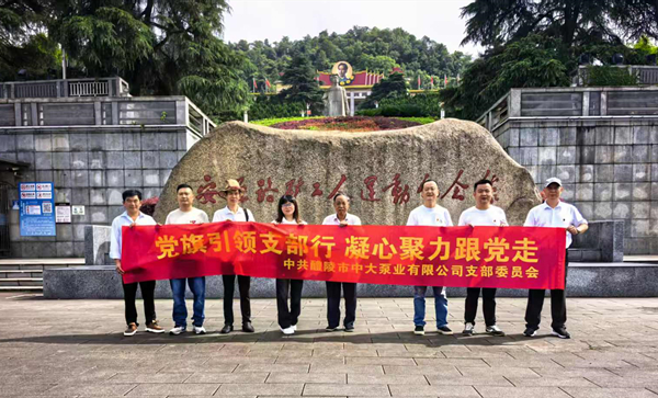 The Party Flag Leads the Branch Forward, Uniting Hearts to Follow the Party —— Zhongda Pump Industry Party Branch of Liling City Conducts a Red Research Theme Party Day Activity