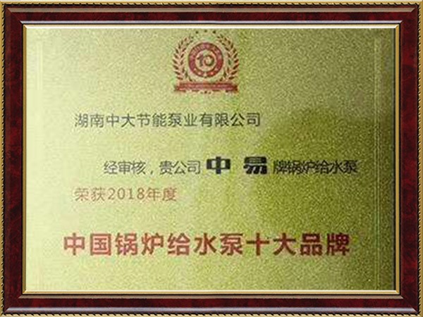 Top Ten Brands of Boiler Feed Pumps in China