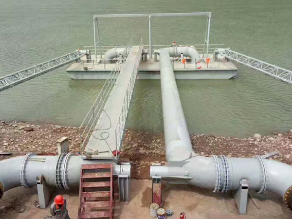 Horizontal rotary joint fixed arm type water intake pump ship