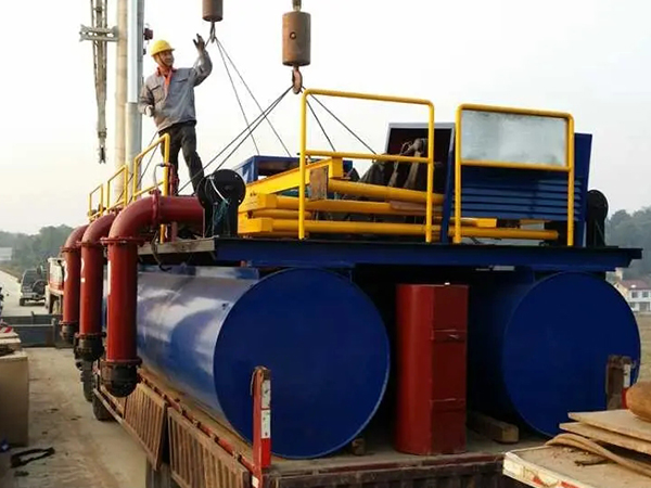 Float type water intake pump station