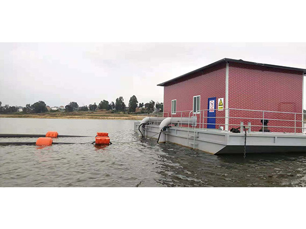 Multi-stage floating tube water intake pump ship